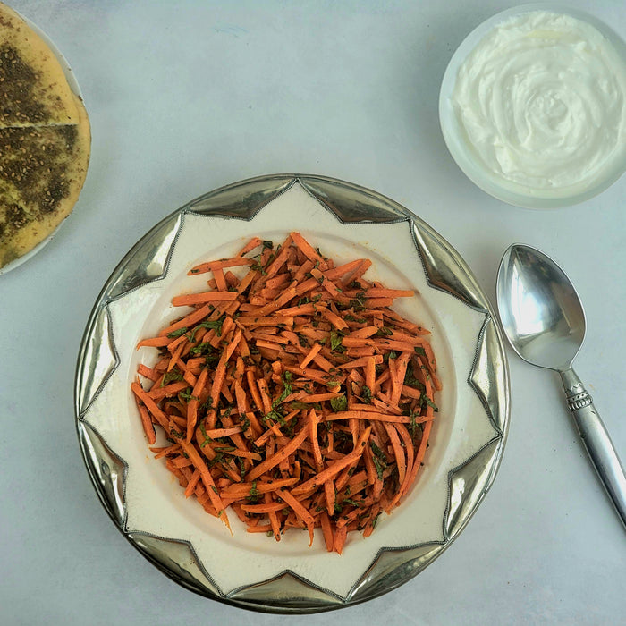 Image of Moroccan Carrot Salad with Garlic Labneh