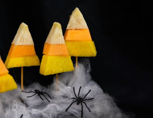 Image of Candy Corn Fruit Skewers