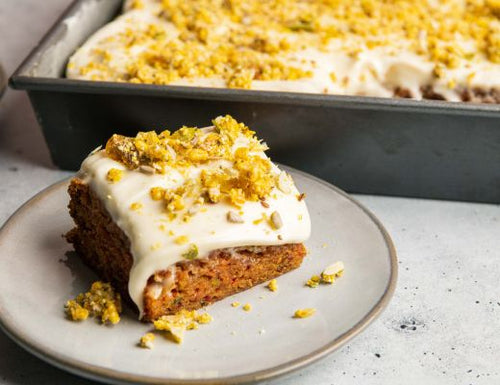 Image of Zucchini Carrot Cake with Dairy-Free Citrus Frosting