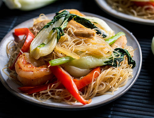 Vermicelli Rice Noodles with Choy Sum