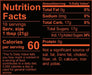 Image of Melissa’s Hot Habanero Honey Nutrition Facts Panel