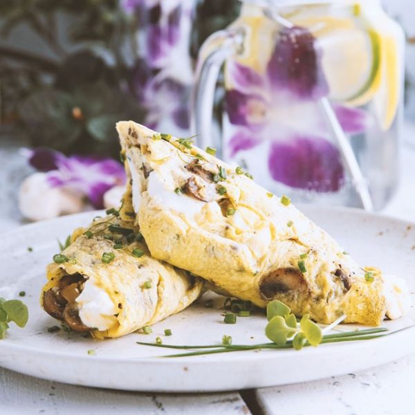 Image of Mushroom Chive Goat Cheese Omelet