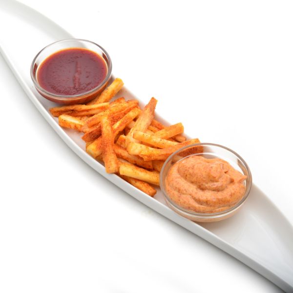 Image of Yuca Fries with Chile-Lime Aioli & Spicy Tomato Ketchup